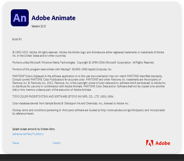 Adobe Animate 2022 ล่าสุด (x64) โปรแกรมสร้างการ์ตูนอนิเมชั่น