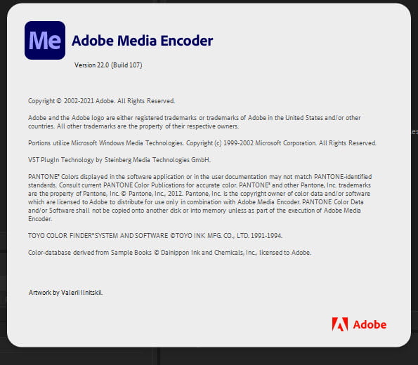 Adobe Media Encoder 2022 ล่าสุด โปรแกรมเรนเดอร์วิดีโอ