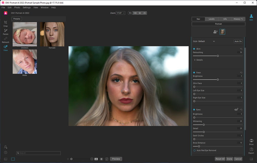 ON1 Portrait AI 2023 ล่าสุด.1 รีทัชภาพ Portrait ด้วย AI โปรแกรม