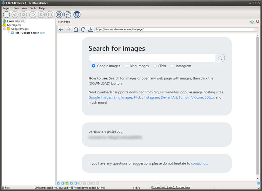 NeoDownloader 4 ล่าสุด โปรแกรมดาวน์โหลดรูปภาพจากเว็บไซต์ต่างๆ
