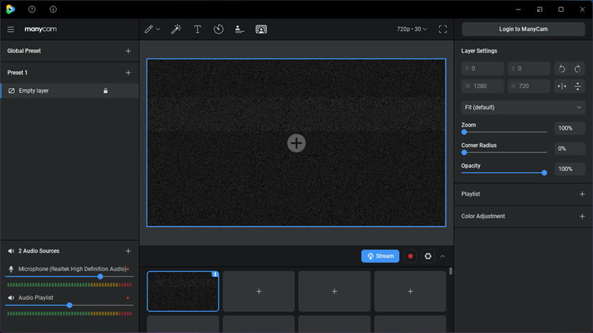 ManyCam 9 ล่าสุด โปรแกรมถ่าย Webcam ไลฟ์สด