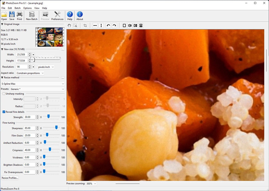 Benvista PhotoZoom Pro 9 ล่าสุด พร้อม Plug-in for PS โปรแกรมซูมภาพไม่แตก