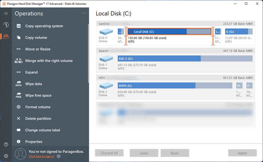 Paragon Hard Disk Manager 17 ล่าสุด Advanced 17 + WinPE โปรแกรมจัดการฮาร์ดดิสก์และสำรองข้อมูลระดับโปร