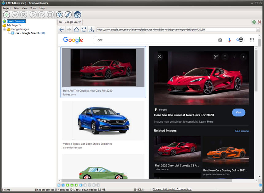 NeoDownloader 4 ล่าสุด โปรแกรมดาวน์โหลดรูปภาพจากเว็บไซต์ต่างๆ