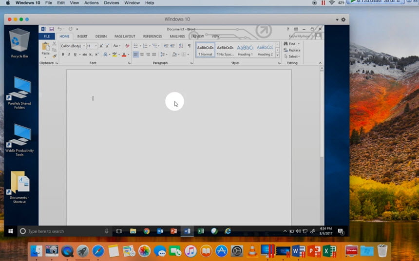 Parallels Desktop macOS จำลอง Windows บน Mac ล่าสุด โปรแกรม