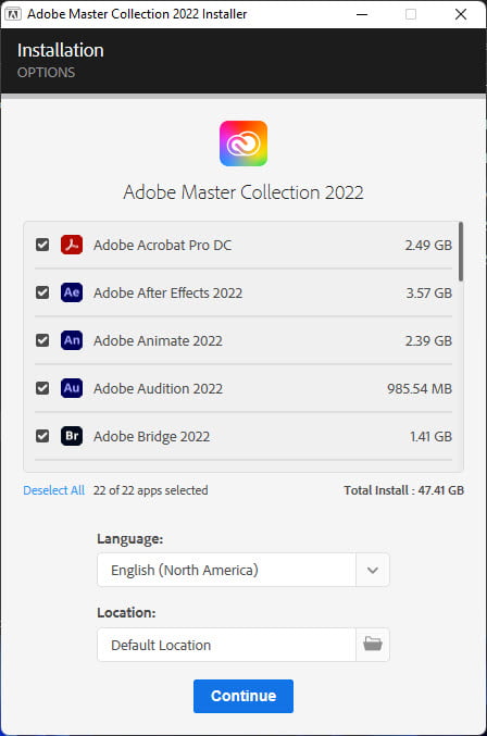 Adobe Master Collection 2022 v12 รวมโปรแกรม Adobe 2022 โปรแกรม