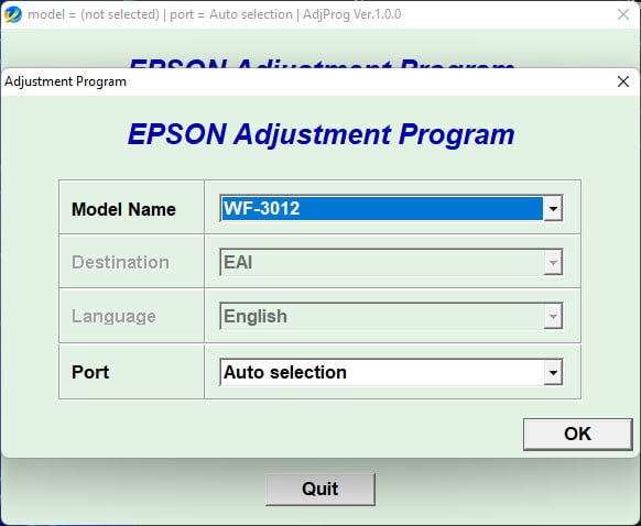 โปรแกรมเคลียร์ซับหมึก EPSON WF-3012 WF-3011