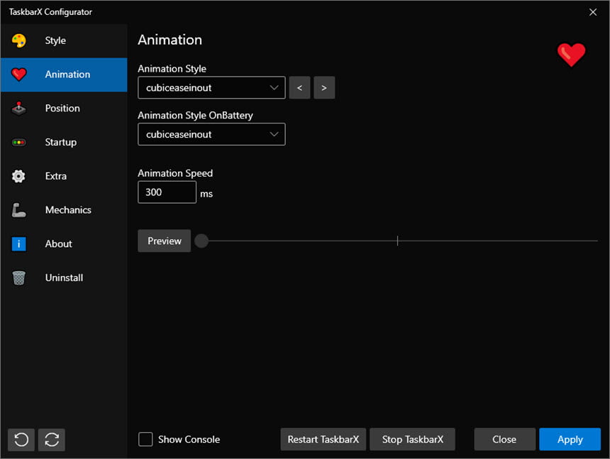 TaskbarX 1 ล่าสุด โปรแกรมปรับแต่ง Taskbar Windows 10 / 11