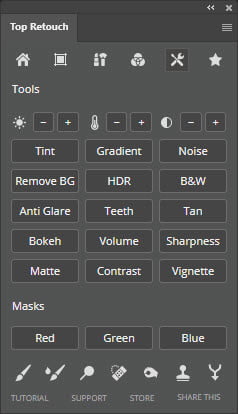 Top Retouch 1 ล่าสุด for Photoshop (Win/macOS) ปลั๊กอิน Retouch Panel สำหรับ Photoshop ฟรี โปรแกรม