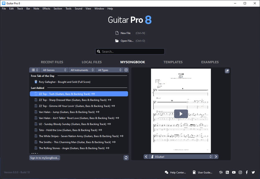 Guitar Pro 8 ล่าสุด + Soundbanks โปรแกรมเขียนแท็บกีตาร์และแต่งเพลงระดับโลก