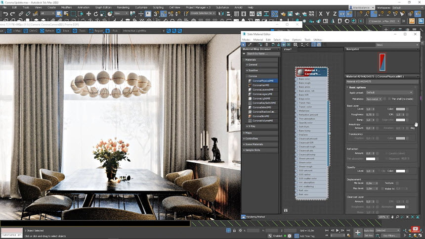 Corona Renderer 7 Hotfix 1 for 3ds Max 2014-2022 พร้อม MaterialLibrary ปลั๊กอินเรนเดอร์ 3D ฟรี โปรแกรม
