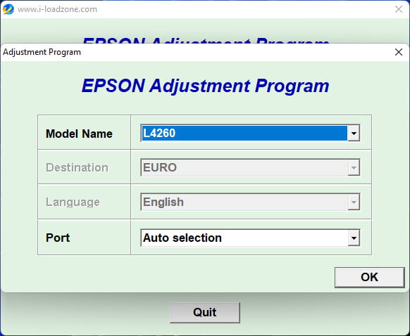 Epson Adjustment Program L4260 L4261 L4267