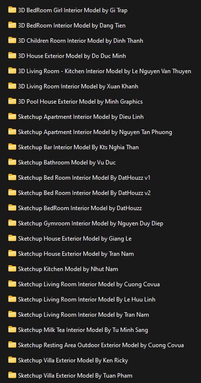 Sketchup 3D Models Vol.1