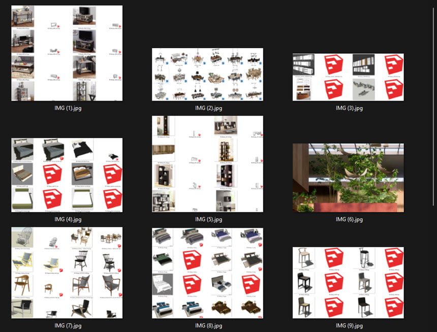 Sketchup 3D Models Vol.2 โมเดล SketchUp ฟรี โปรแกรม