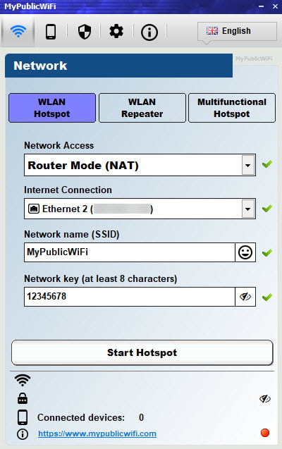 MyPublicWiFi 31.1 โปรแกรมแชร์ WiFi Hotspot