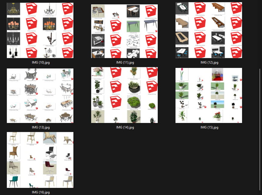 Sketchup 3D Models Vol.2 โมเดล SketchUp ฟรี โปรแกรม
