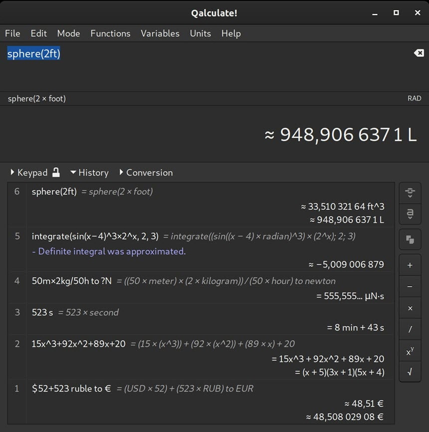Qalculate! 5 ล่าสุด โปรแกรมเครื่องคิดเลขสารพัดประโยชน์ ฟรี