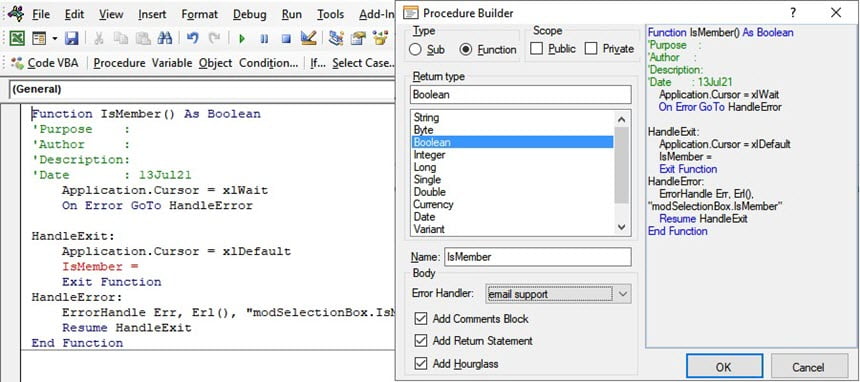 Code VBA 11 ล่าสุด โปรแกรมเสริม Excel ช่วยเขียนโค้ด VBA