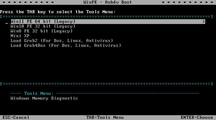 Anhdv Boot 2024 ล่าสุด Premium แผ่น Boot WinPE อเนกประสงค์ โปรแกรม