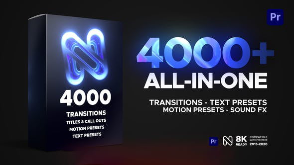 Videohive – 4000พร้อม All in One Transition V12 ชุด Transitions สำหรับ Premiere Pro ฟรี