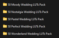 250 Professional Color Grading LUTs Bundle ชุดรวม LUTs / Presets คุณภาพสูง ฟรี โปรแกรม