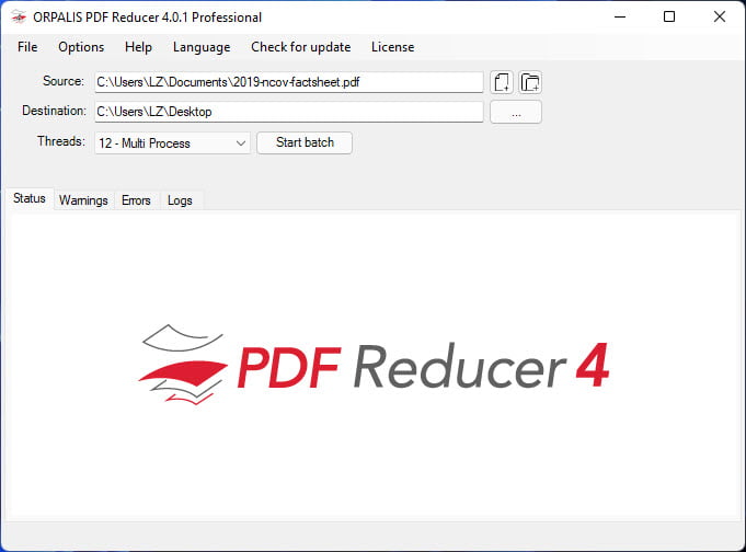 ORPALIS PDF Reducer Pro 4 ล่าสุด โปรแกรมลดขนาดไฟล์ PDF