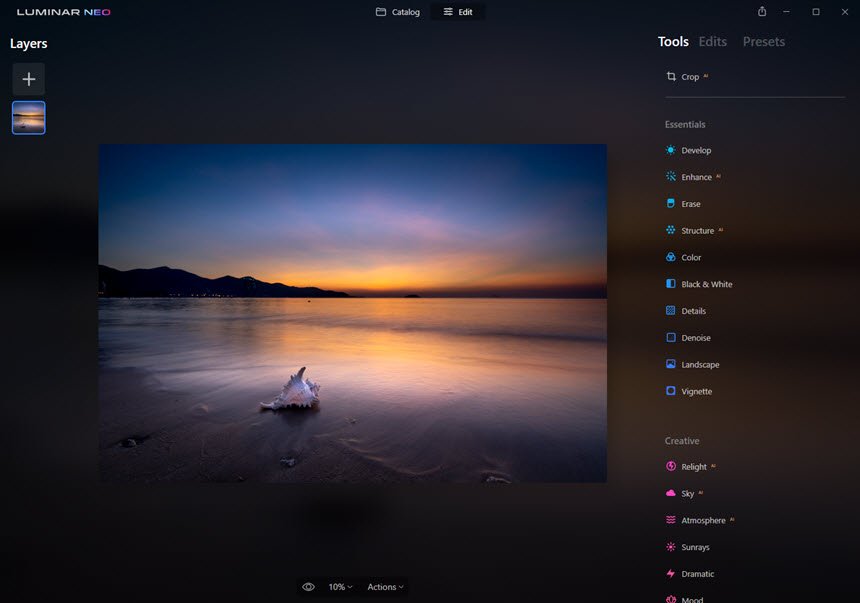 Luminar Neo 1 ล่าสุด โปรแกรมแก้ไขรูปภาพ ด้วย AI อัฉริยะ
