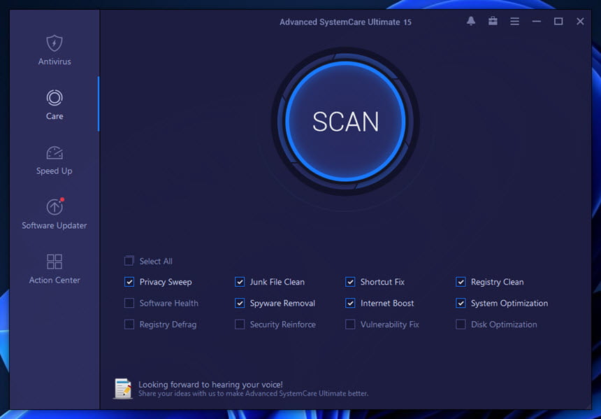 Advanced SystemCare Ultimate 18 ล่าสุด โปรแกรมดูแลความปลอดภัย PC ครบวงจร