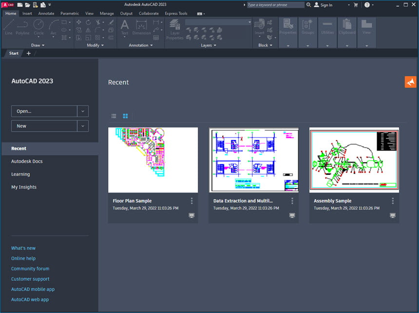 AutoCAD 2023 ล่าสุด (x64) โปรแกรมเขียนแบบ CAD 2D / 3D