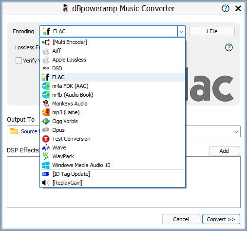 dBpoweramp Music Converter 2026 ล่าสุด Reference โปรแกรมแปลงไฟล์เสียง