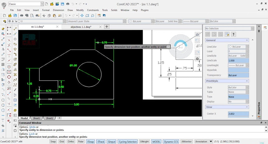 CorelCAD 2023 ล่าสุด โปรแกรมเขียนแบบ CAD