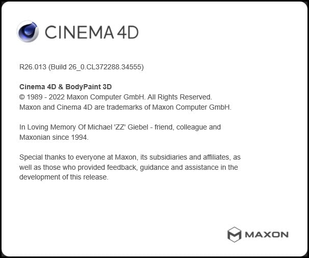 Maxon Cinema 4D Studio .107 (x64) โปรแกรมออกแบบโมเดล 3D