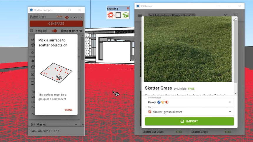 Skatter 2 for SketchUp 2017 ล่าสุด-2024 ปลั๊กอินสำหรับ SketchUp ฟรี โปรแกรม