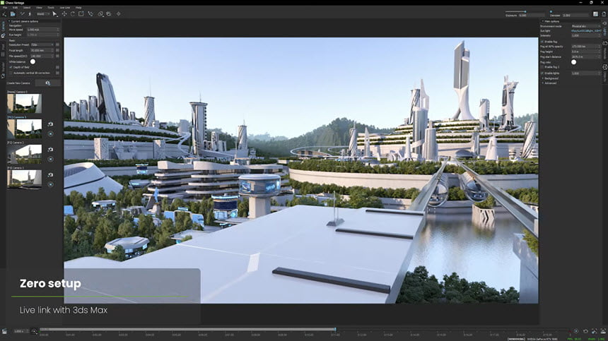 Chaos Vantage 3 ล่าสุด โปรแกรมเรนเดอร์ฉาก 3D ด้วย Ray Tracing