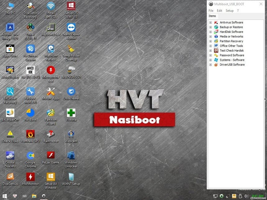 WinPE Nasiboot KTV V2 แผ่น Boot WinPE 8/10/11 ฟรี โปรแกรม