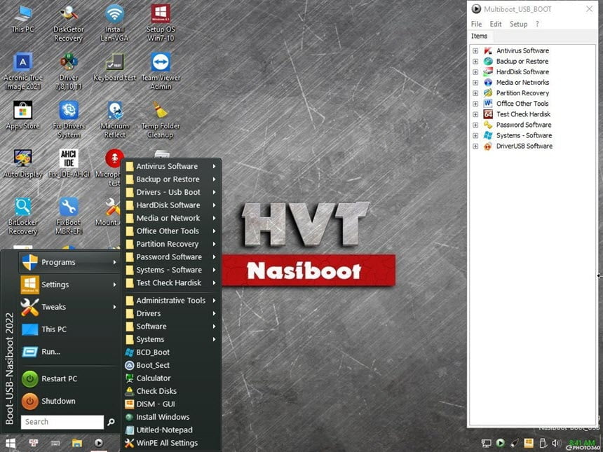 WinPE Nasiboot KTV V2 แผ่น Boot WinPE 8/10/11 ฟรี โปรแกรม