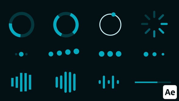 VideoHive Spinners & Loading Indicators for After Effects ฟรี