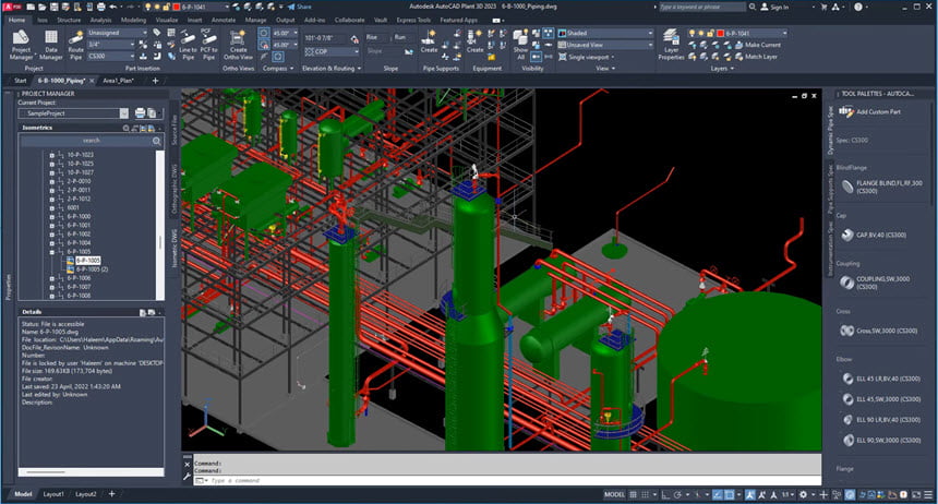 AutoCAD Plant 3D 2023 ล่าสุด (x64) โปรแกรมเขียนแบบ CAD