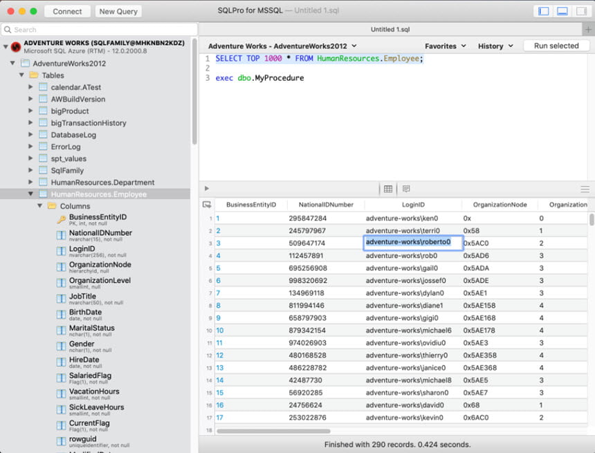 SQLPro for MSSQL 2022.36 (macOS) โปรแกรมไคลเอ็นต์ TDS