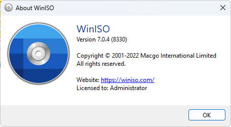 WinISO 7 ล่าสุด (x64) โปรแกรมจัดการไฟล์ ISO