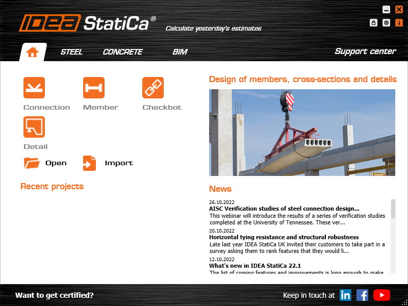 IDEA StatiCa 26 ล่าสุด (x64) โปรแกรมออกแบบและวิเคราะห์รอยต่อโครงสร้างเหล็กและคอนกรีตขั้นสูง
