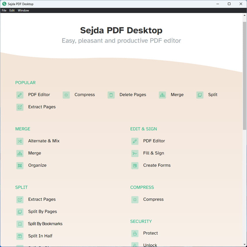 Sejda PDF Desktop Pro 7 ล่าสุด โปรแกรมแก้ไขไฟล์ PDF