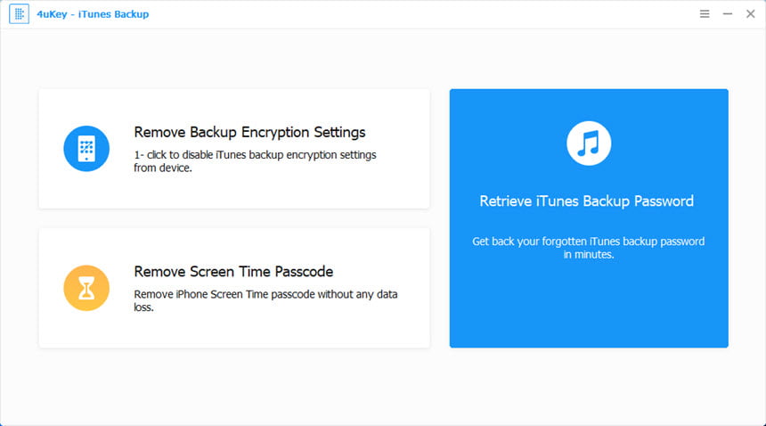 4uKey iTunes Backup 5 ล่าสุด โปรแกรมกู้คืนรหัสผ่าน iTunes backup