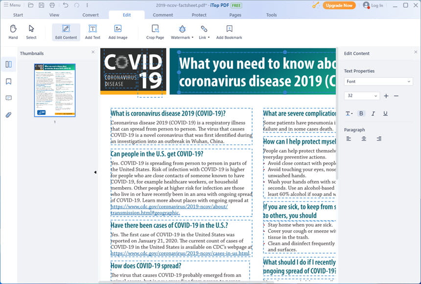 iTop PDF Free 3 ล่าสุด โปรแกรมแก้ไข PDF จัดการไฟล์ PDF