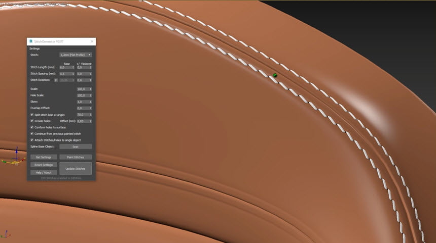 StitchGenerator for 3ds max ปลั๊กอิน 3ds max ล่าสุด โปรแกรม