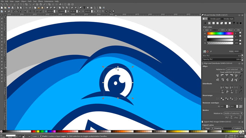 Inkscape 1 ล่าสุด โปรแกรมออกแบบกราฟิกเวกเตอร์ใช้งานฟรี