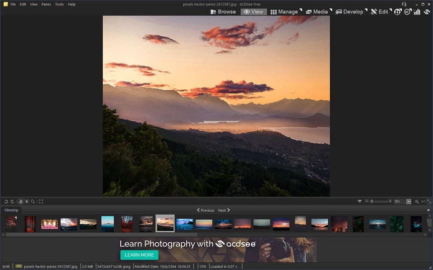 ACDSee Free 2 ล่าสุด โปรแกรมดูรูปภาพ เปิดไฟล์ RAW