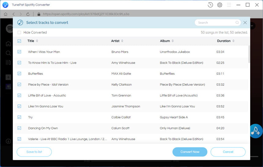 TunePat Spotify Converter 1 ล่าสุด ดาวน์โหลดเพลงจาก Spotify โปรแกรม