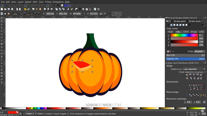 Inkscape 1 ล่าสุด โปรแกรมออกแบบกราฟิกเวกเตอร์ใช้งานฟรี