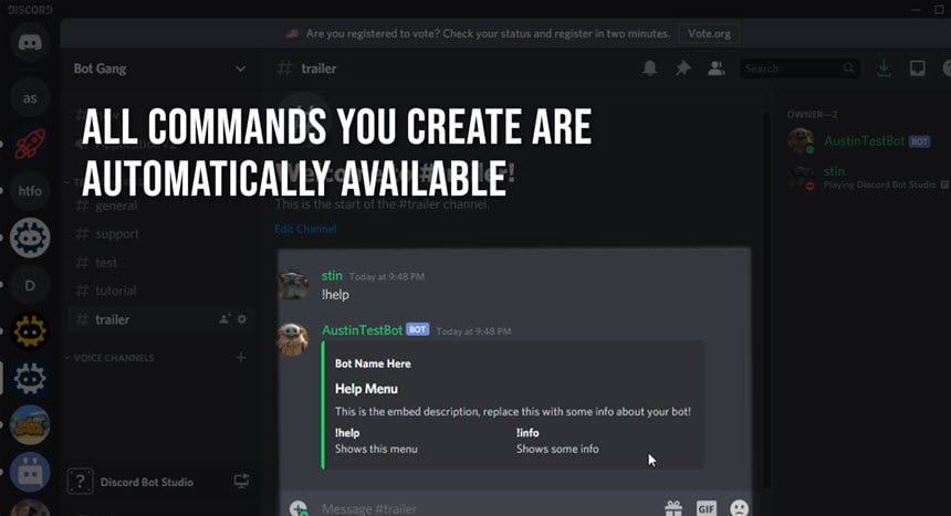 Discord Bot Studio 2 ล่าสุด โปรแกรมสร้างบอท Discord